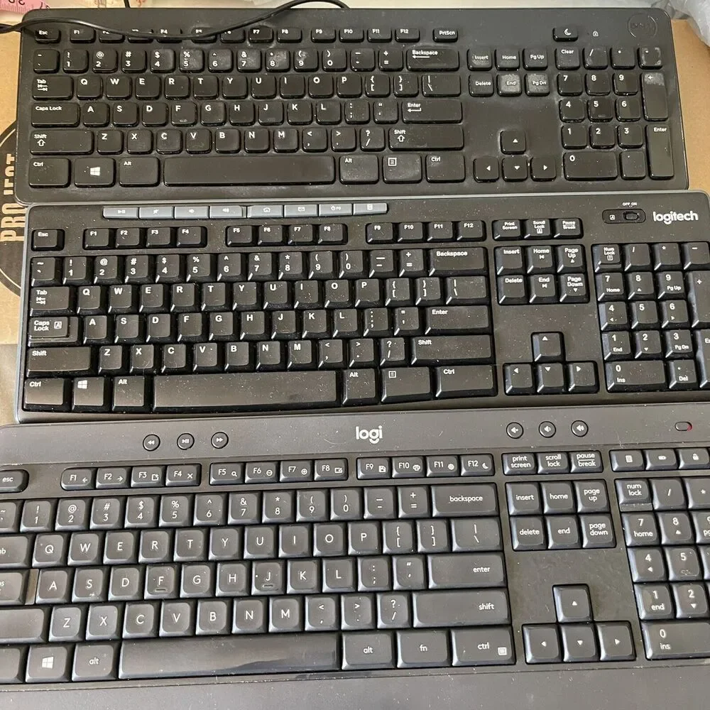 Lot of 4 Keyboards 2 Mouses For Repair Or Parts K520, K540 Logi Logitech Broken